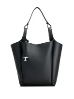 Tod's Medium Leather Bucket Bags In Black