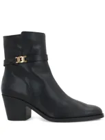 Tod's T65 Belt Ankle Boot In Black