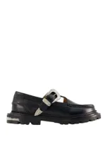 Toga Black Metal Loafers