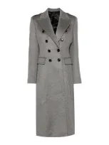 Tom Ford Double-breasted Coat In Grey