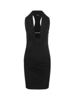 Tom Ford Draped Cocktail Mini Dress In Black