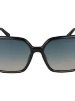 Tom Ford Eyewear Butterfly Frame Sunglasses In Glossy Black/green Grad