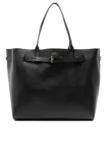 Tom Ford Grain Leather Large Tote In Black