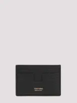 Tom Ford Leather Cards Holder In Black