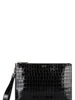 Tom Ford Leather Clutch In Black