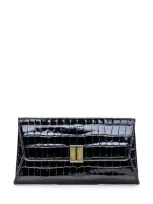 Tom Ford Shoulder Bag With Crocodile Effect In Black