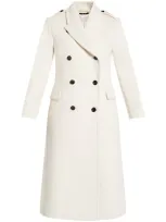 Tom Ford Peak-lapel Double-breasted Coat In White