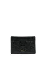 Tom Ford Logo-print Leather Cardholder In Black