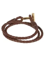 Tom Ford Brown Leather Bracelet