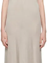 Tom Ford Taupe Halterneck Knit Evening Maxi Dress In Grey Snow