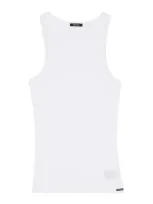 Tom Ford Ribbed Jersey Vest In White