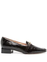 Tom Ford Whitney Crocodile-embossed Leather Loafers In Black