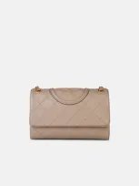 Tory Burch 'fleming' Leather Crossbody Bag Nude