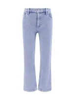 Tory Burch Kick Flare Denim Jean In Ice Blue