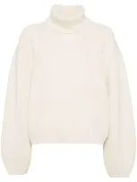 Toteme Main Wool High Neck Jumper In Gold