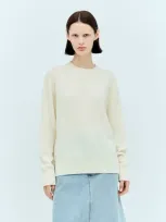 Totême Cashmere Knit Crewneck Sweater In Cream