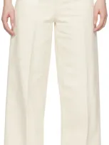 Totême Off-white Wide-leg Jeans In 116 Ecru