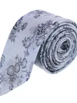 Trafalgar Florian Silk Novelty Necktie In Gray