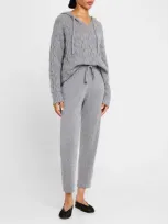 Tse Cashmere Recycled Cashmere Cropped Jogger Pants In Heather Grey