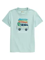 Tucker + Tate Kids' Graphic T-shirt In Teal Eggshell Jurrasick