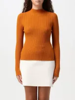 Twinset Ribbed Turtleneck Sweater In Ocker