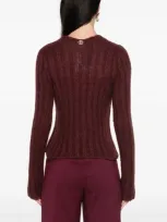 Twinset Ribbed Sweater In Mirto