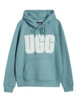 Ugg(r) Rey Fuzzy Logo Hoodie In Deep Ice