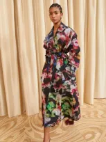 Ulla Johnson Sigrid Printed Trench Coat In Aura