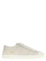 Valentino Garavani Cityplanet Leather Sneakers In White