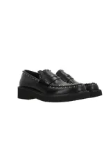 Valentino Garavani Studded Chunky Sole Loafers In Black