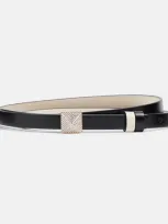 Valentino Garavani One Stud Reversible Leather Belt In Black