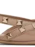 Valentino Garavani Pink Rockstud Bow Slingback Ballerina Flats In Gf9 Rose Cannelle