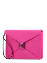 Valentino Garavani Pp Pink Nappa Leather One Stud Clutch In Uwt