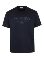 Valentino T Shirt In Puro In Dark Blue