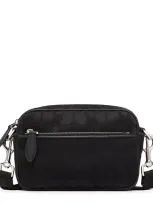 Valentino Garavani Toile Iconographe Crossbody Bag In Black