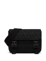 Valentino Garavani Toile Iconographe Messenger Bag In Black