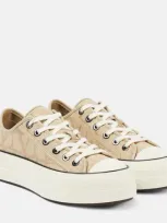 Valentino Garavani Valentino Totaloop Vlogo Canvas Sneaker In Beige