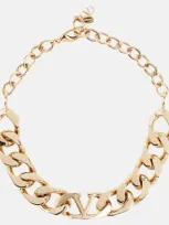 Valentino Garavani Vlogo Chainlink Choker In Gold