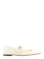 Valentino Garavani Vlogo Locker Ballerinas In White