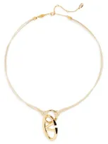 Valentino Garavani Vlogo Moon Necklace In 191 Corda