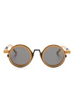 Vava Eyewear Round-frame Sunglasses In Yellow