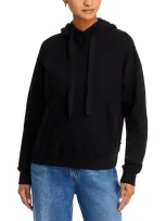 Velvet By Graham & Spencer Hooded Cotton Sweatshirt In Black