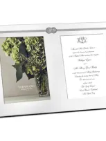 Vera Wang X Wedgwood Infinity Double Invitation Picture Frame In Metallic Silver