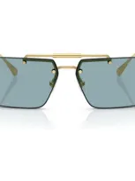 Versace 60mm Rectangular Sunglasses In Blue