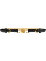 Versace Greek-inspired Black Belt For Women