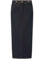 Versace Denim Skirt In Dark Blue