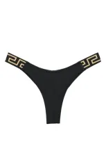 Versace Greek Border Bikini Briefs In Black  