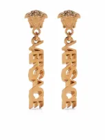 Versace Jellyfish Logo Dangle Earrings Accessories In Grey