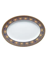 Versace Medusa Oval Platter In Blue