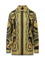 Versace Women's Printed Silk Shirt | Size 44 | 10013601a11528 Color 5bc60 In Multicolor